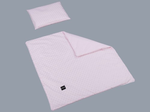 Quilt + Pillow silver dots light pink.jpg