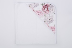 RĘCZNIK BAMBUSOWY Z KAPTURKIEM PUER 100X100 Lovely Roses