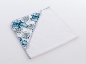 RĘCZNIK BAMBUSOWY Z KAPTURKIEM PUER 100X100 LEAFS